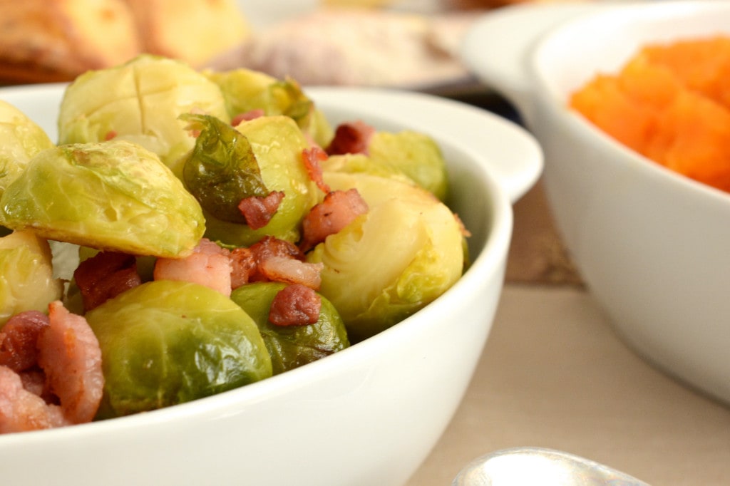 Sprouts with pancetta and orange orange