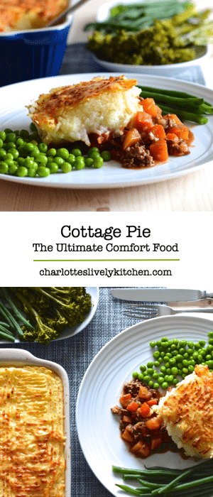 My delicious cottage pie recipe – Beef and root vegetables in a rich gravy, topped with mashed potatoes and melted cheese.
