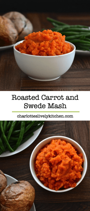 Roasting the vegetables really brings out the flavour in this carrot and swede mash recipe. 