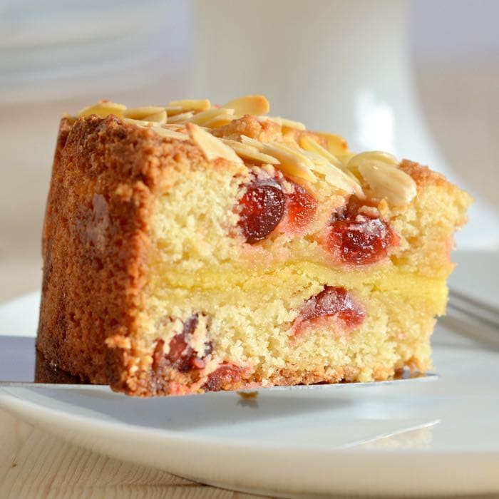 Iced Cherry Coconut Loaf Cake - Feasting Is Fun