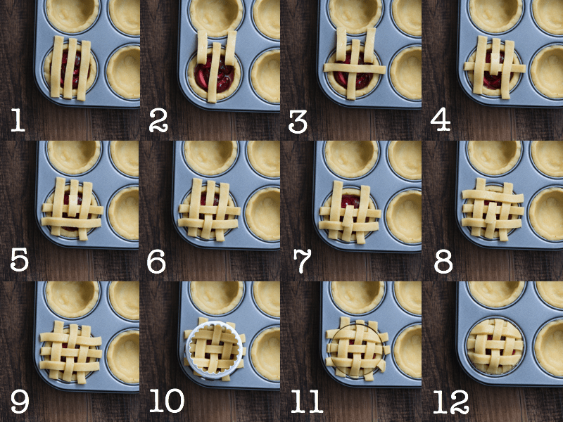Step-by-step - how to make a lattice pie top.