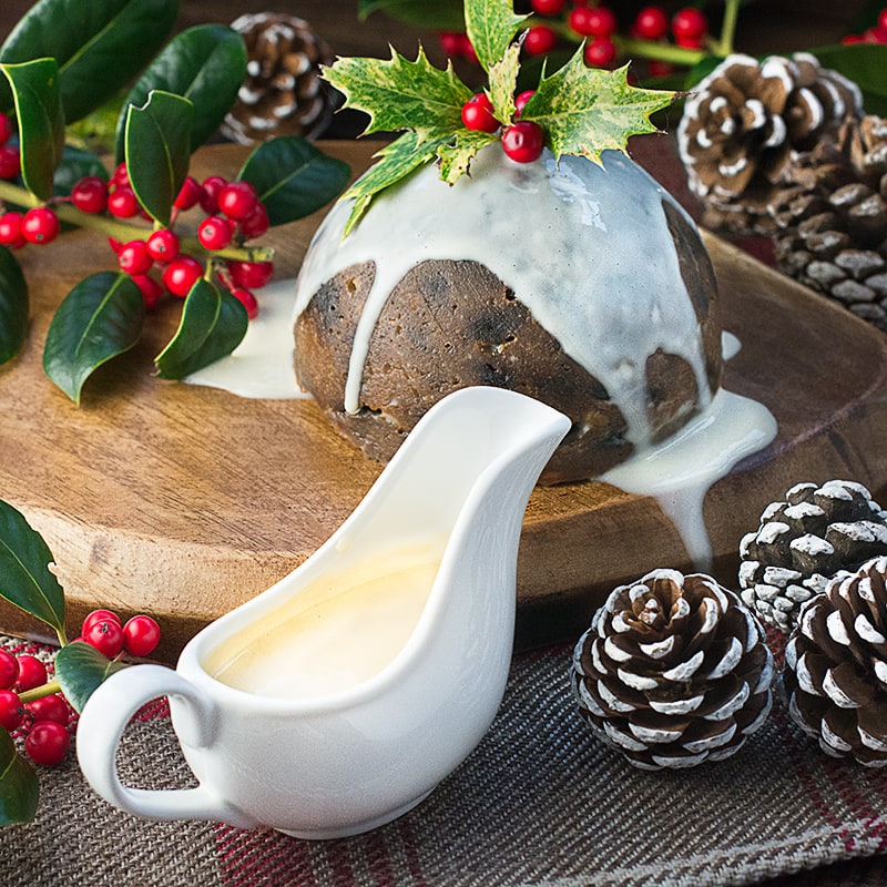 Christmas pudding with brandy custard recipe - Recipes 