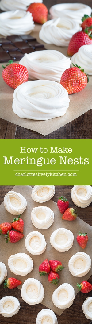 A step-by-step guide to making homemade meringue nests, perfect for making beautiful mini pavlovas.