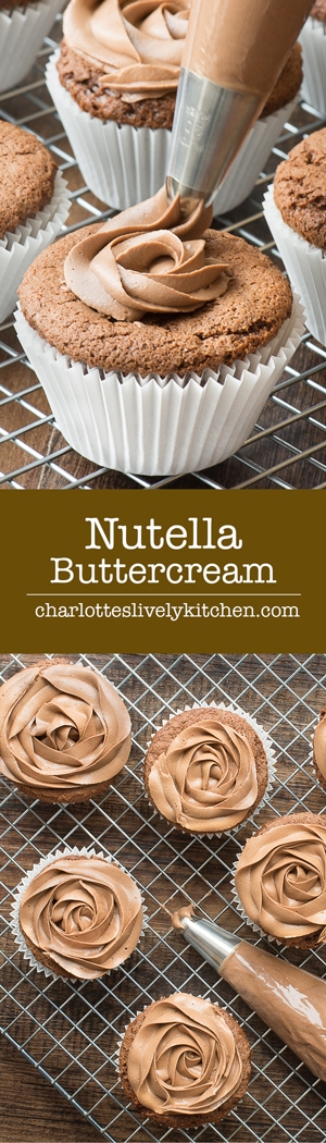 Smooth Nutella buttercream is so easy to make and is the perfect topping for cupcakes, birthday cakes, layer cakes, or anywhere else you might need a little buttercream really!