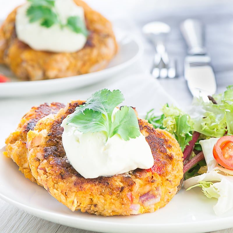 Gluten-Free Sweet Potato Salmon Cakes - Laura Ligos Nutrition