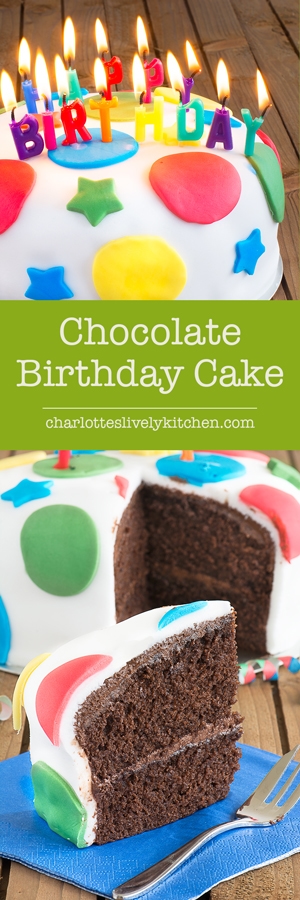 This chocolate birthday cake is simple to make, tastes delicious and is perfect for decorating for a special celebration.