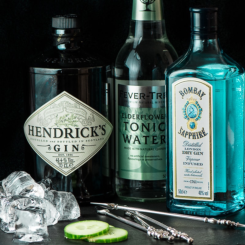 Bombay Sapphire and Hendrick's Gin 1