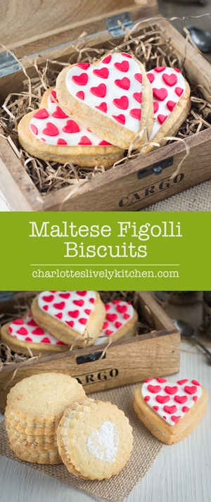 My take on the traditional maltese figolli biscuit - Lemon and orange blossom biscuits sandwiched with a delicious almond filling.