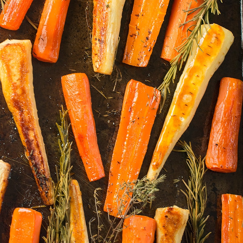 roast carrots and parsnips