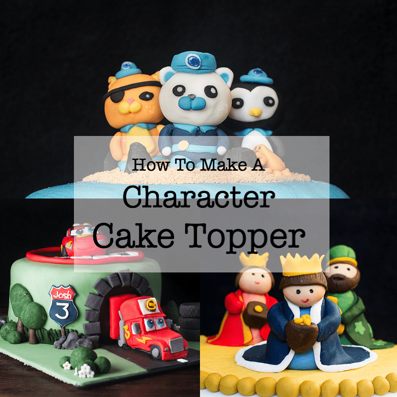 How to make a fondant character cake topper, with Peppa Pig cake topped video