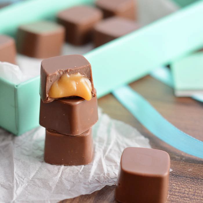 How to make caramel filled chocolates - Perfect as a gift or simply an indulgent treat for yourself. Find out how to make them yourself with this step-by-step tutorial.