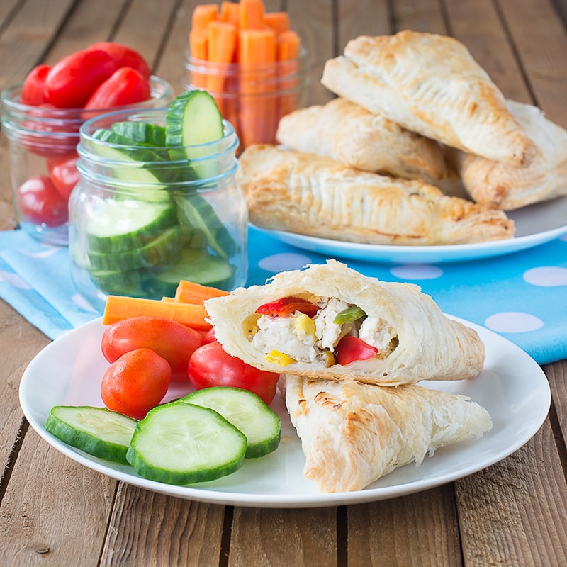 Get your children involved in making their own dinner with these delicious and easy chicken and vegetable pasties.