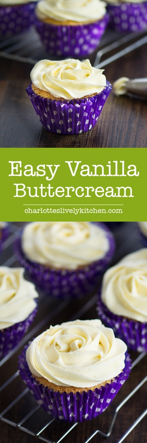 How to make perfect vanilla buttercream - Easy to make with just four everyday ingredients, and ideal for cupcakes, sandwich cakes, macarons and decorated celebration cakes.