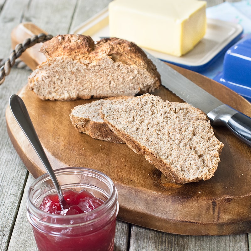 Irish soda bread is so easy to make with no kneading or proving, perfect for getting children involved in the kitchen and it tastes delicious dipped in soup or smothered in butter and jam.