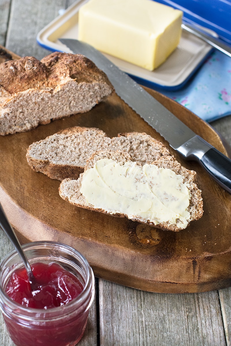 Irish soda bread is so easy to make with no kneading or proving, perfect for getting children involved in the kitchen and it tastes delicious dipped in soup or smothered in butter and jam.