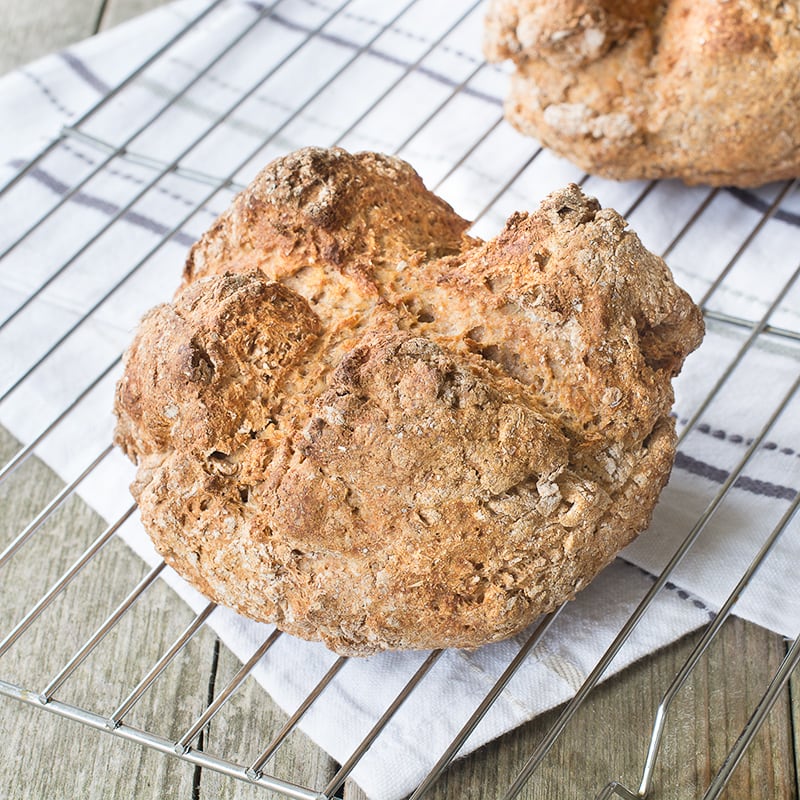 Irish soda bread is so easy to make with no kneading or proving, perfect for getting children involved in the kitchen and it tastes delicious dipped in soup or smothered in butter and jam.