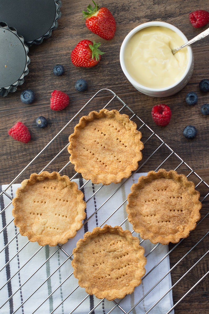 Crisp pastry cases perfect for a summer fruit tart.