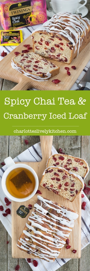 Spicy Chai Tea & Cranberry Ice Loaf - A family-sized iced bun packed full of plenty of Twinings Spicy Chai Tea-soaked cranberries.