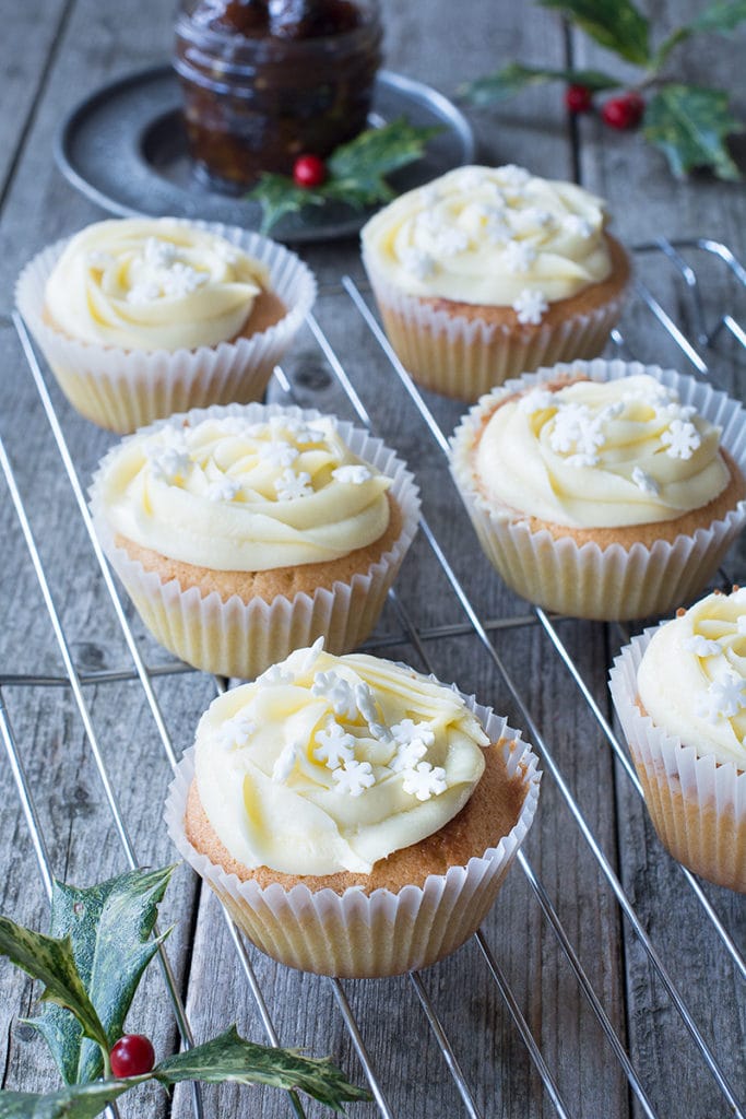 Mince Pie Cupcakes with Brandy Buttercream - Charlotte's Lively Kitchen