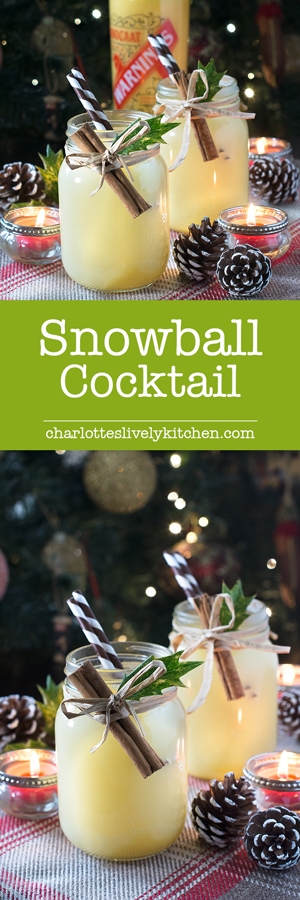 How to make a traditional snowball cocktail with Advocaat, lime juice and lemonade. The perfect drink for getting into the festive spirit this Christmas.