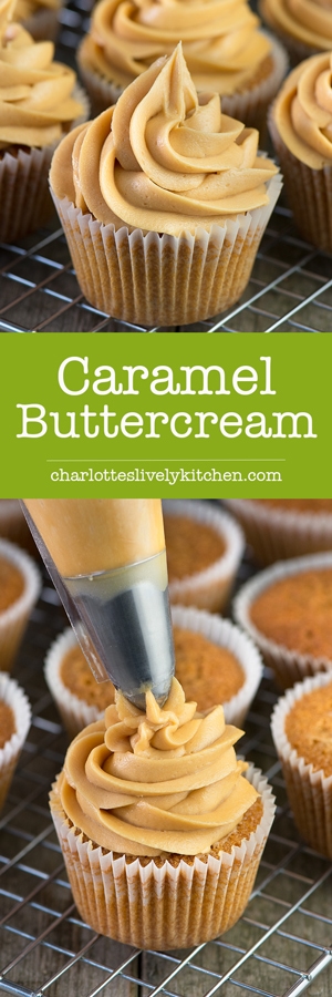 Easy to make delicious caramel buttercream in just a few minutes. Perfect for topping cupcakes, layer cakes or special celebration cakes.