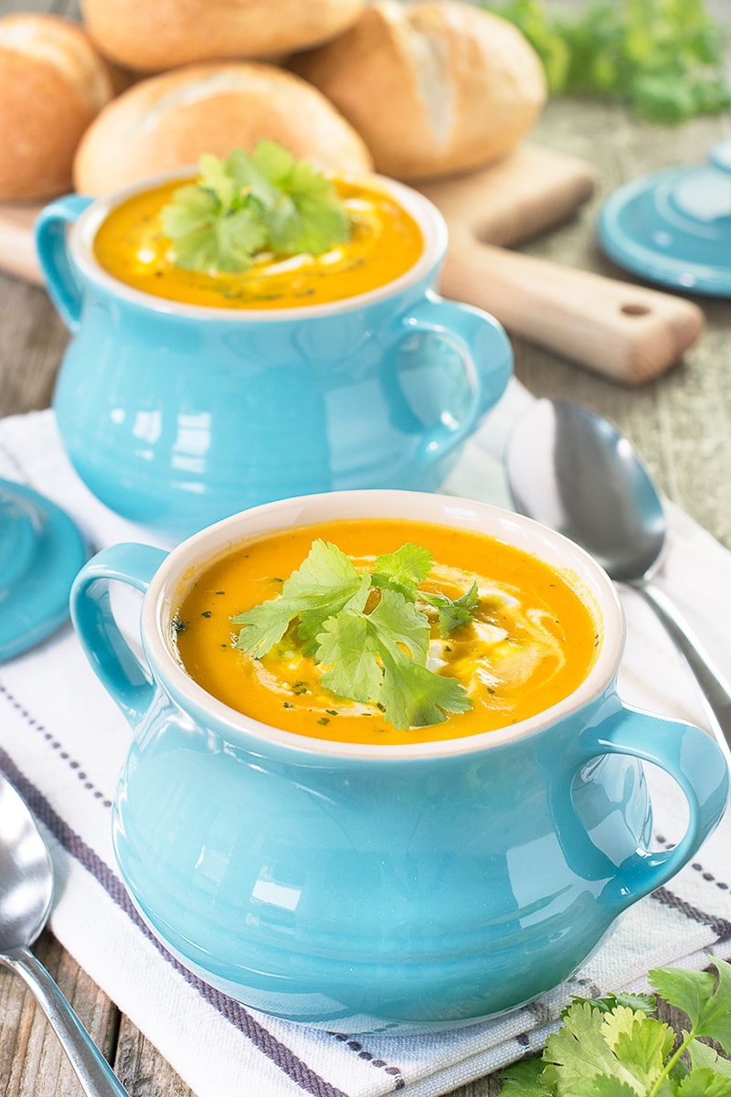 Using frozen vegetables in this easy homemade carrot and coriander soup means you can have a delicious, healthy meal with just a few minutes effort whenever you want.