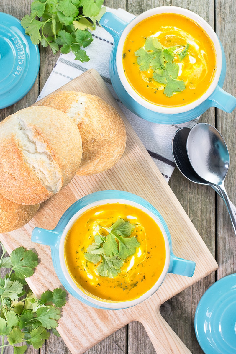 Using frozen vegetables in this easy homemade carrot and coriander soup means you can have a delicious, healthy meal with just a few minutes effort whenever you want.