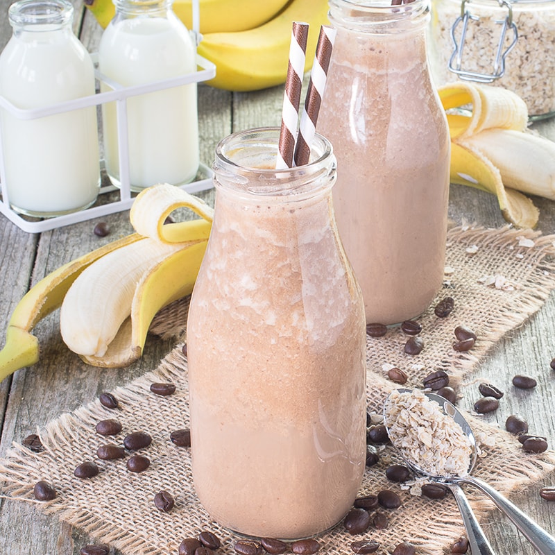 Kick start your morning with this delicious Coffee, Oat & Banana Smoothie - with coffee to wake you up and oats to keep your hunger away. You can enjoy it hot or really cold too, so it's perfect all year round.