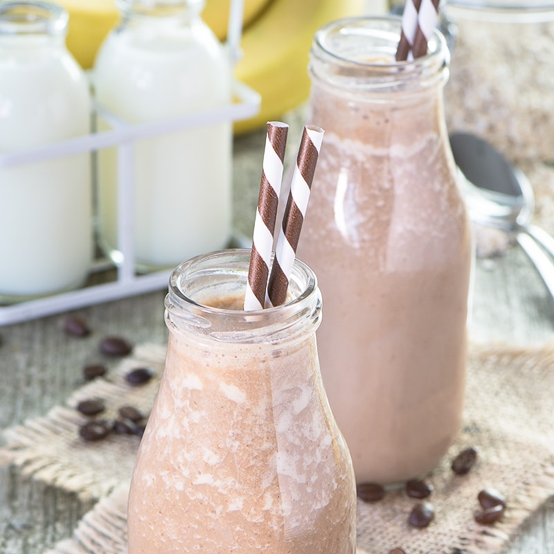 Kick start your morning with this delicious Coffee, Oat & Banana Smoothie - with coffee to wake you up and oats to keep your hunger away. You can enjoy it hot or really cold too, so it's perfect all year round.