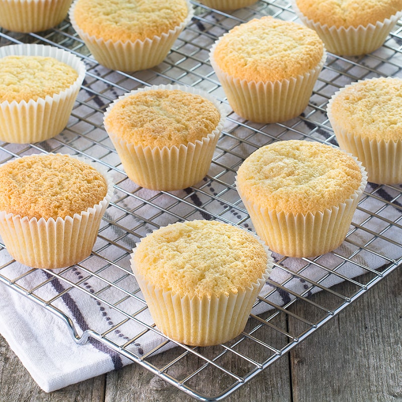 These vanilla cupcakes are so easy to make, simply mix all of the ingredients together and bake. They're perfect for birthdays, cake sales, tea with your friends and any other celebration you can think of.