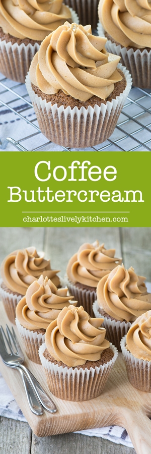 How to make perfect coffee buttercream icing. Ideal for cupcakes, macarons and layer cakes - especially coffee & walnut cake.