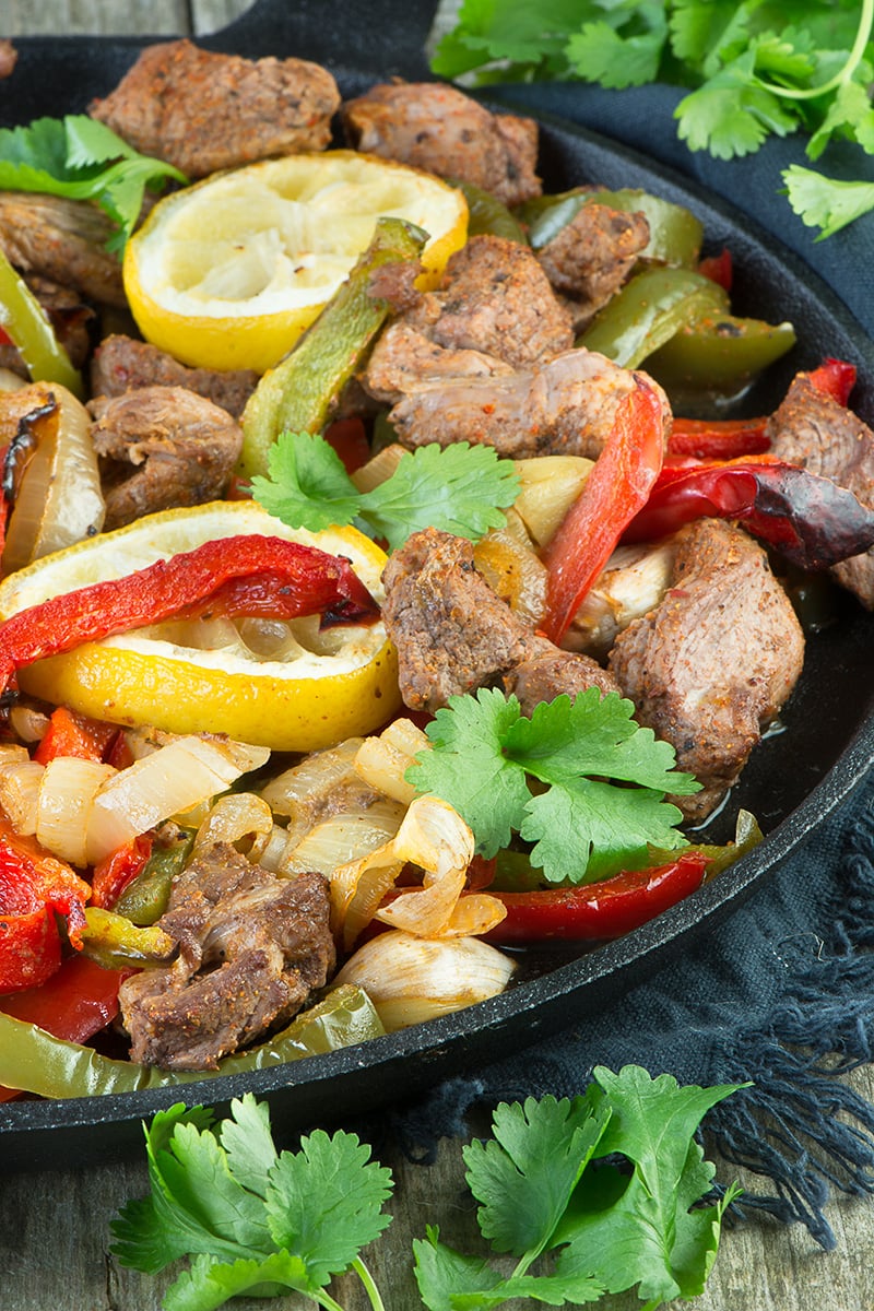 Switch to using lamb in your fajitas for a quick and tasty dinner. These lamb fajitas are oven baked, so they only need 10 minutes of your time and are ready in just half an hour.