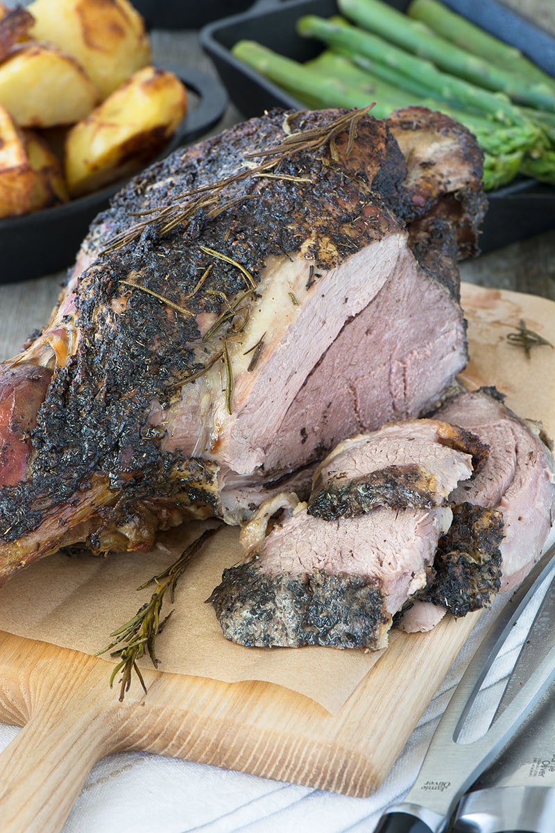 Roasted leg of lamb with subtle hints of garlic, mint and rosemary. Simple to prepare, the perfect roast for a family feast.