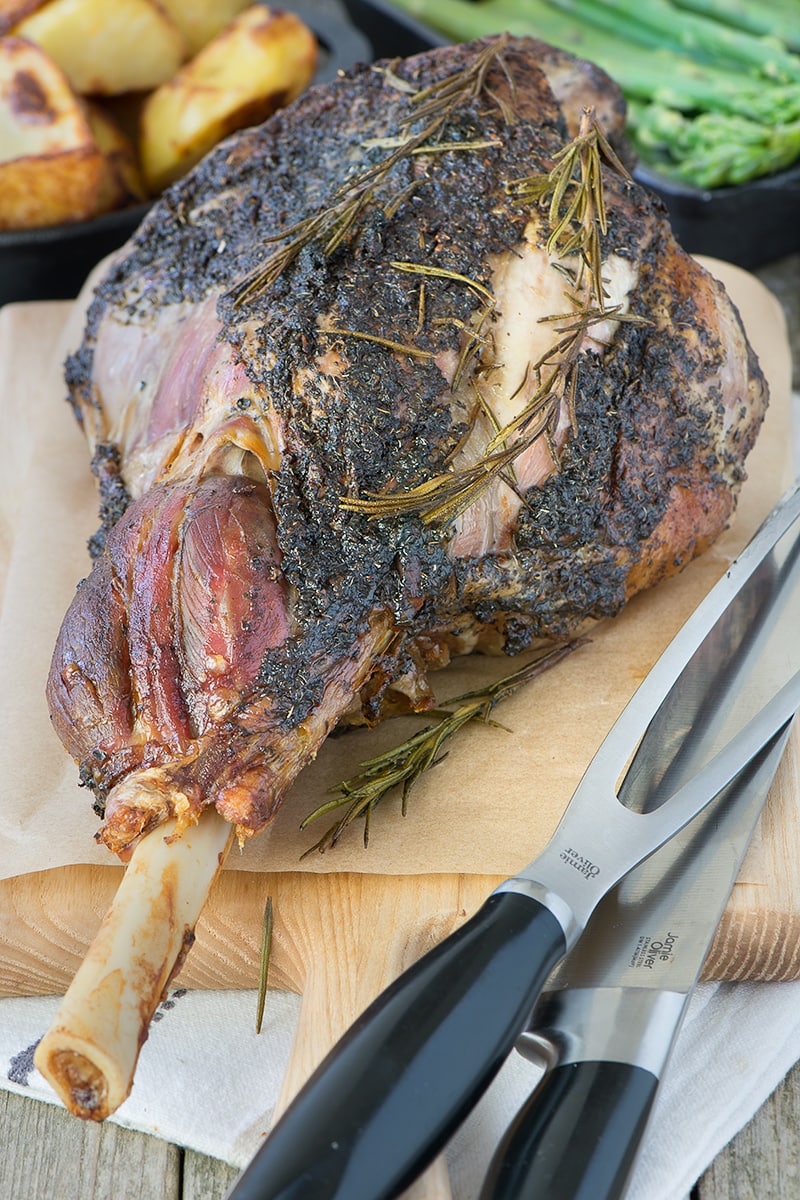 Roasted leg of lamb with subtle hints of garlic, mint and rosemary. Simple to prepare, the perfect roast for a family feast.