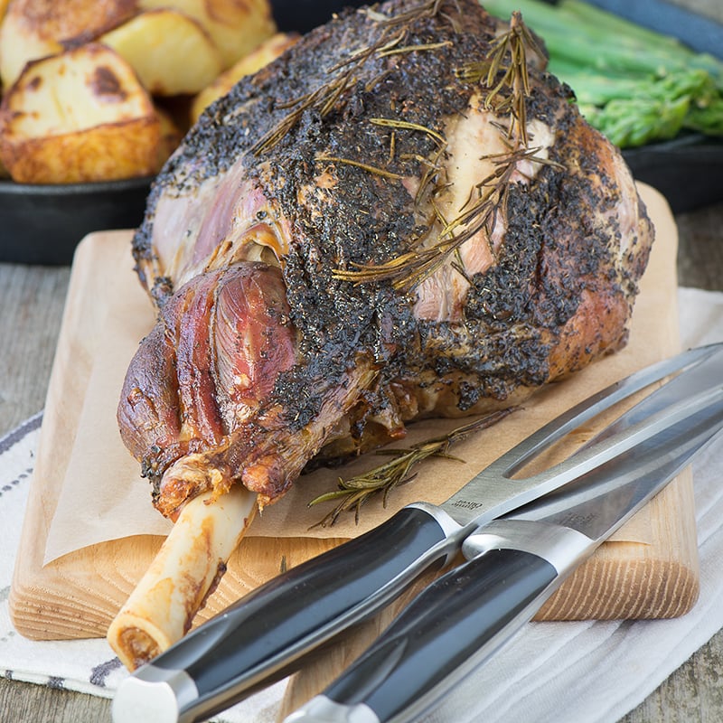 Roast Leg Of Lamb With Garlic Herbs Charlotte S Lively Kitchen