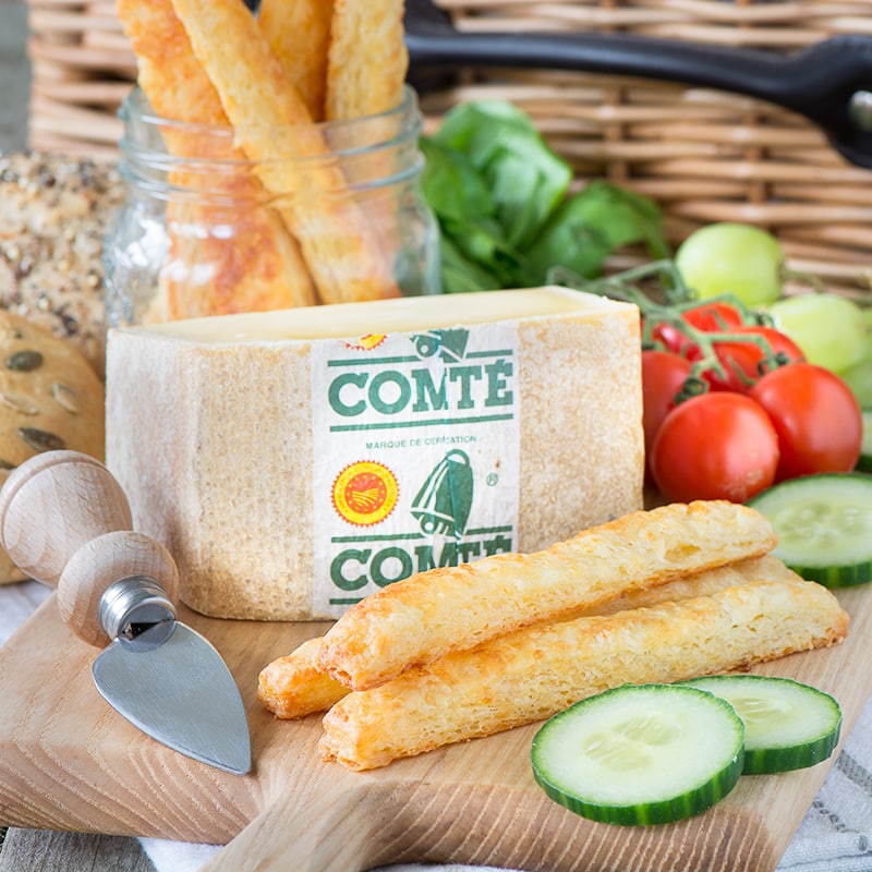 The best cheese straws you'll ever taste with homemade flaky pastry and delicious Comté cheese. Plus three extra flavours - chilli, chive and sun-dried tomato & olive.