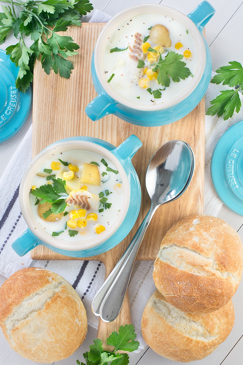 This smoked haddock and sweetcorn chowder is a complete meal in one bowl. It's really simple to make and using frozen ingredients means you've got everything to hand when you need it.