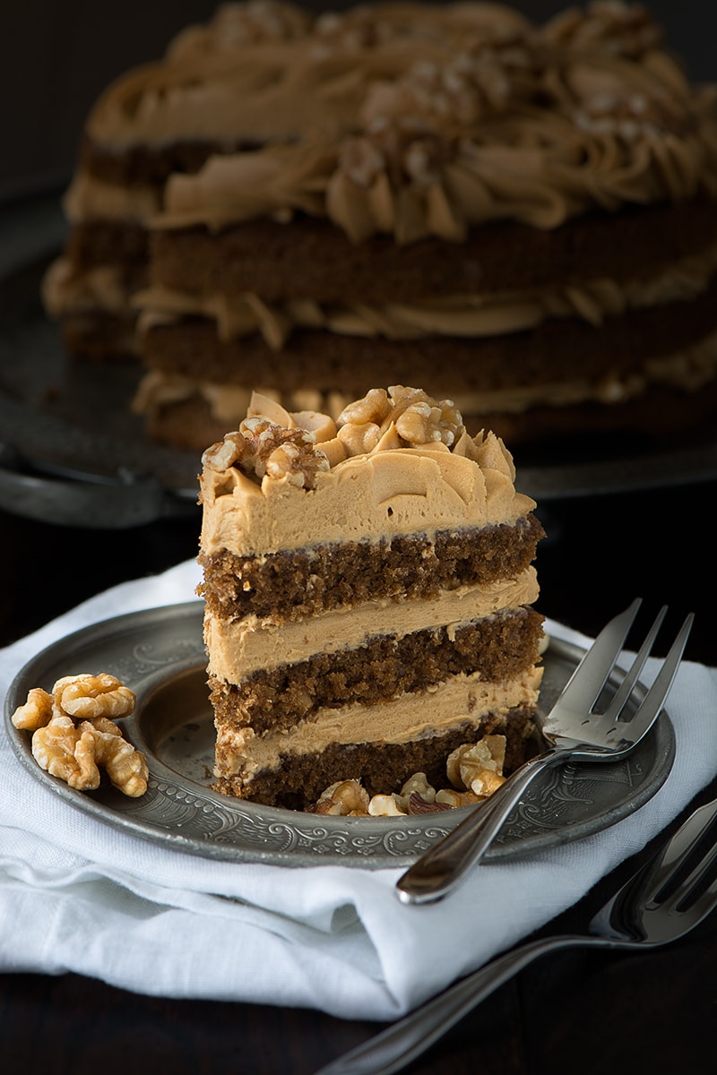 Coffee and walnut cake preppy kitchen