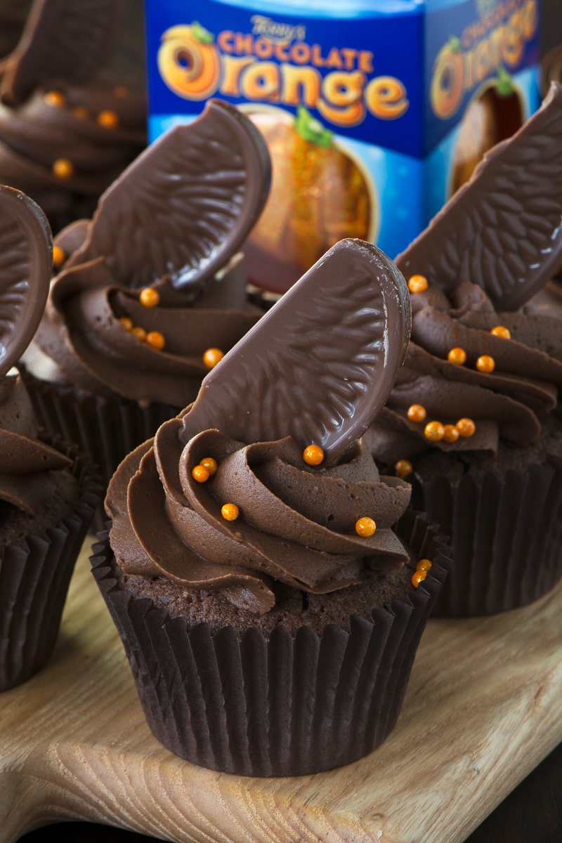 Chocolate Orange Cupcakes With Chocolate Orange Buttercream