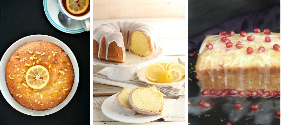 Lemon Drizzle Cake, Lemon Pound Cake and Vegan Lemon Drizzle Cake
