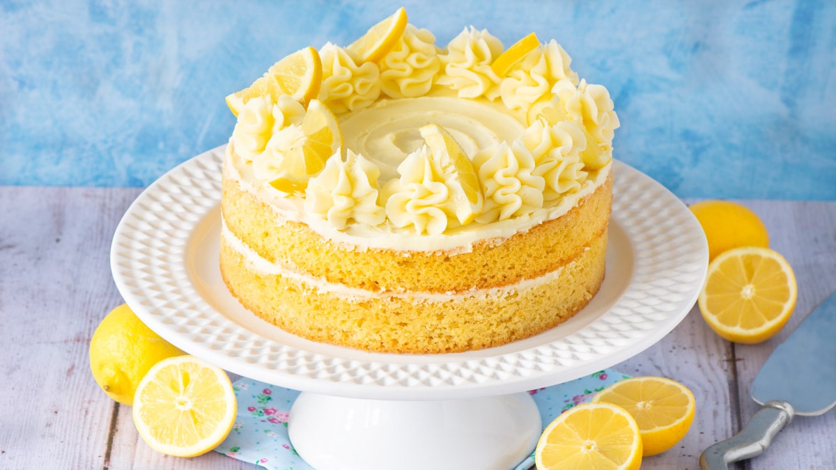 Easy Lemon Cake (All-In-One Lemon Sponge) - Charlotte's Lively Kitchen