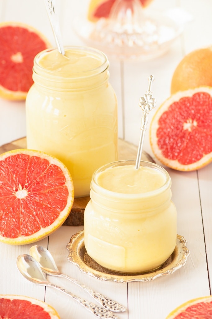 Homemade grapefruit curd